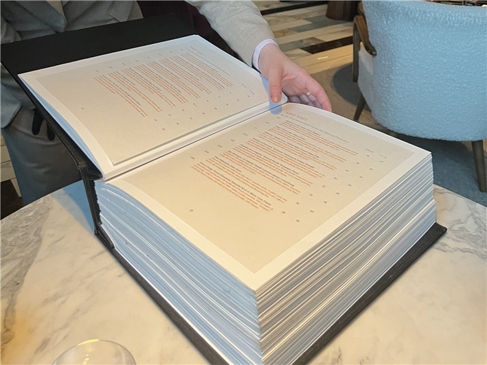 the wine list